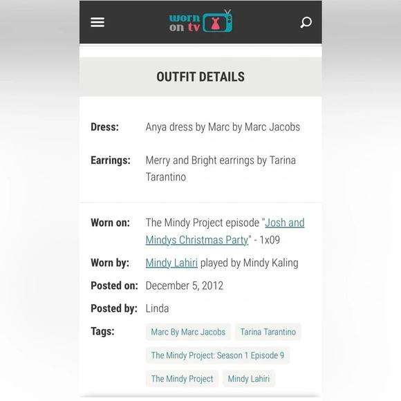 Marc by Marc Jacobs Color Block Anya Crepe Dress Corvette Red Sz 2 Mindy Kaling - Picture 8 of 15